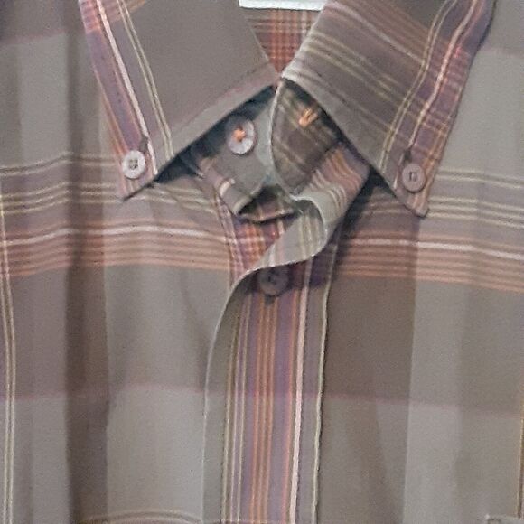 Cinch Adult Mens Size M Medium Plaid Long Sleeve Button Up Shirt - Picture 3 of 9